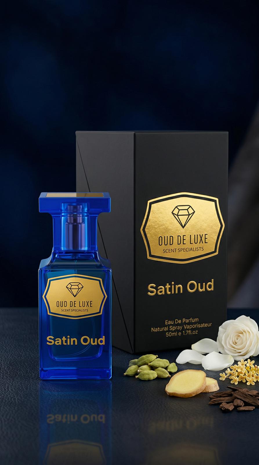 Satin Oud perfume bottle – oil-based EDP inspired by Maison Francis Kurkdjian Oud Satin Mood